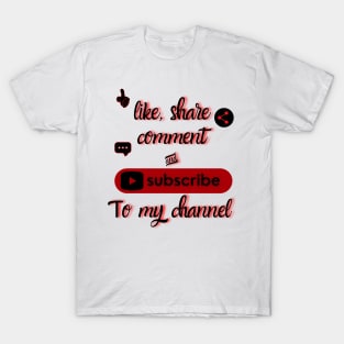 Dark Red and Black Youtuber saying T-Shirt